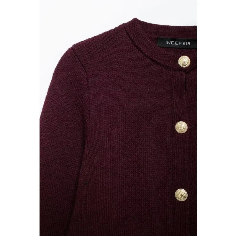 Vellavia Élise – Pearl Button Knit Cardigan