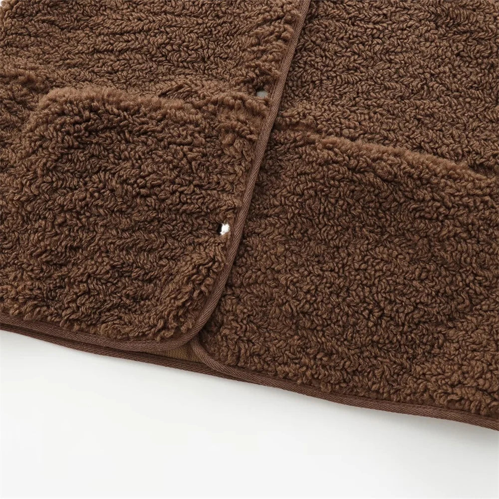 Vellavia Cosette – Teddy Fleece Snap Jacket