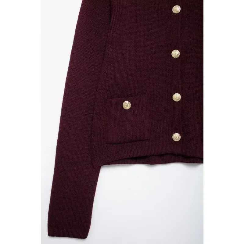 Vellavia Élise – Pearl Button Knit Cardigan