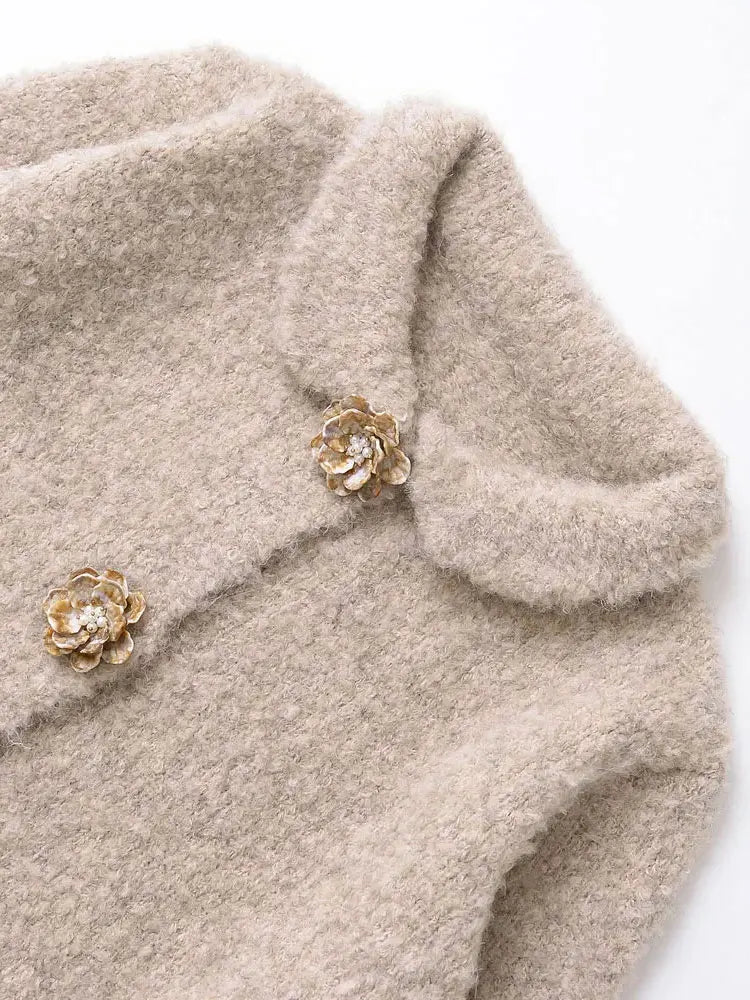 Elara Wool Blend Sweater-Jacket