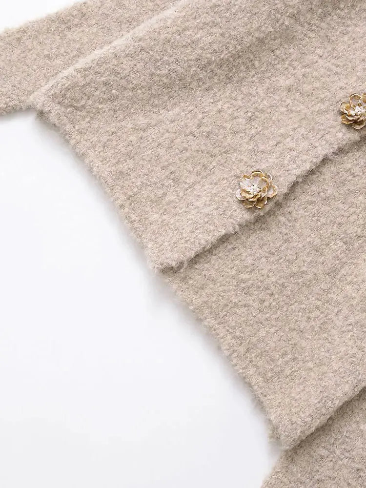 Elara Wool Blend Sweater-Jacket