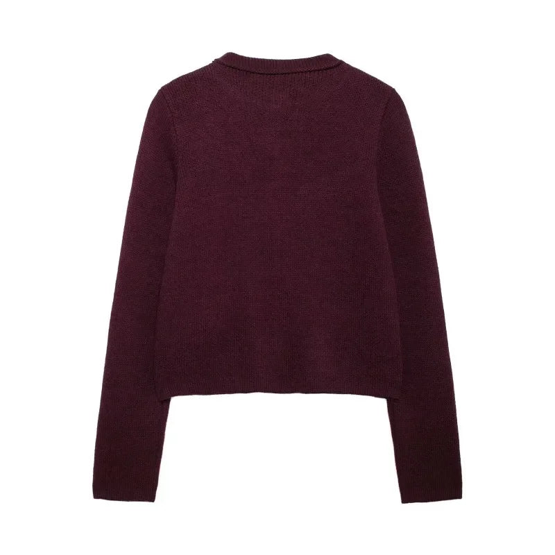 Vellavia Élise – Pearl Button Knit Cardigan