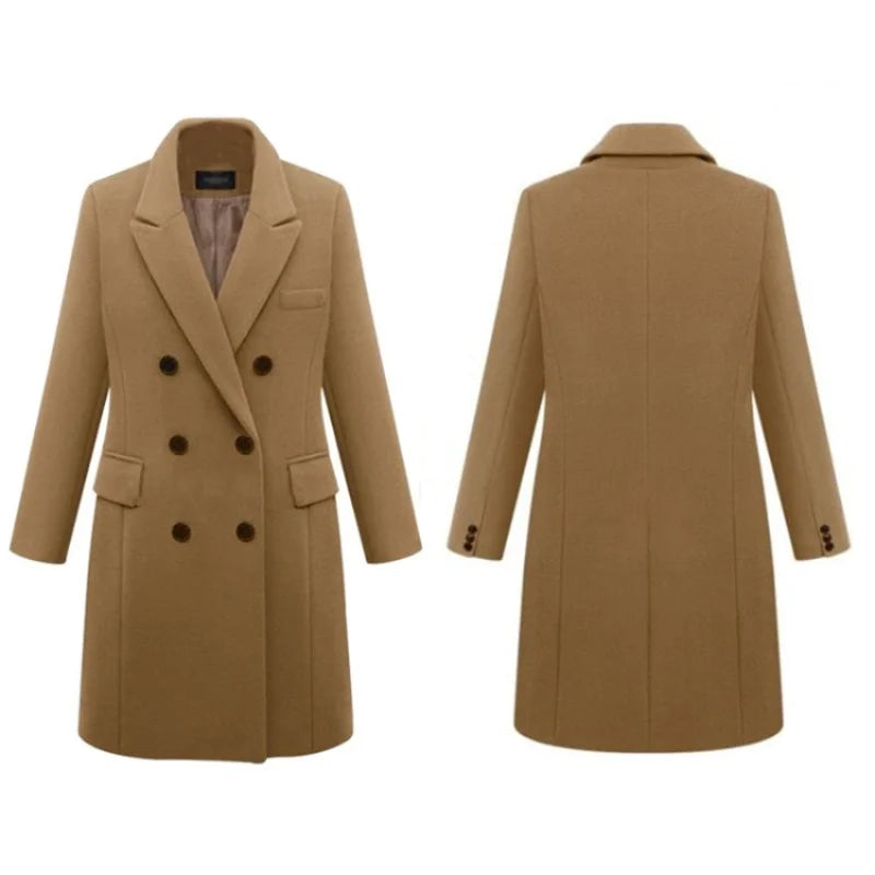 Vellavia Margaux Wool-Blend Long Coa