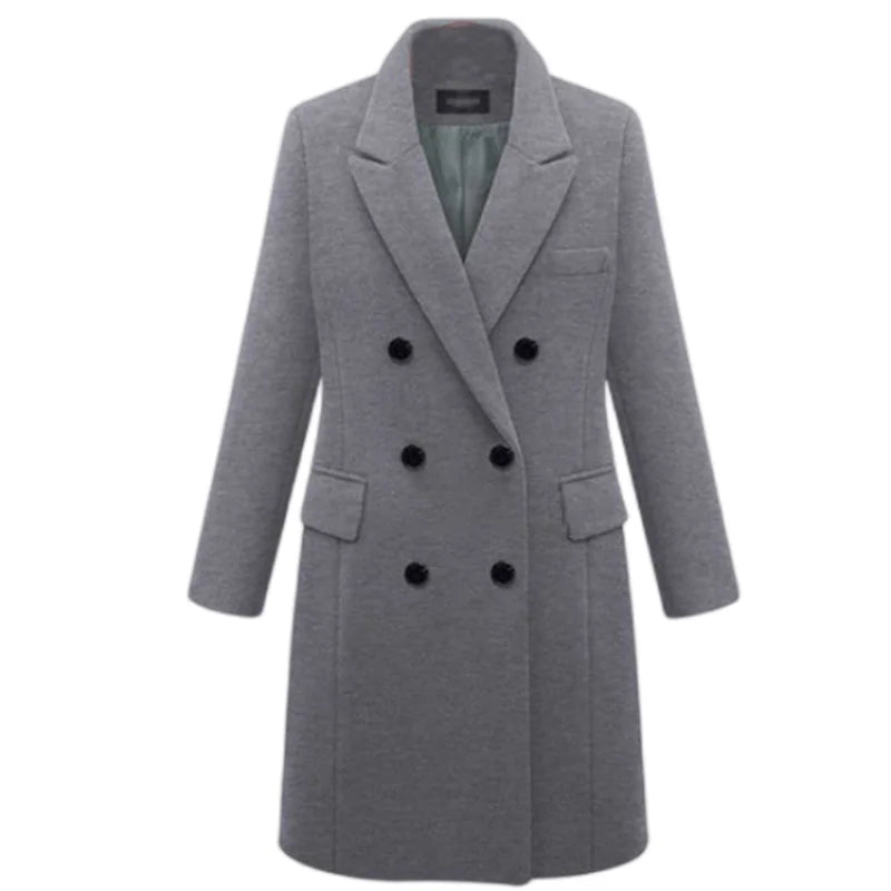 Vellavia Margaux Wool-Blend Long Coa