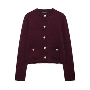 Vellavia Élise – Pearl Button Knit Cardigan