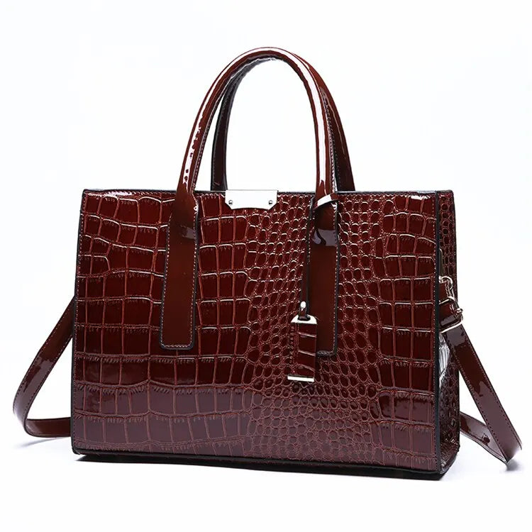 Vellavia Victoria™ Croc-Embossed ToteBag