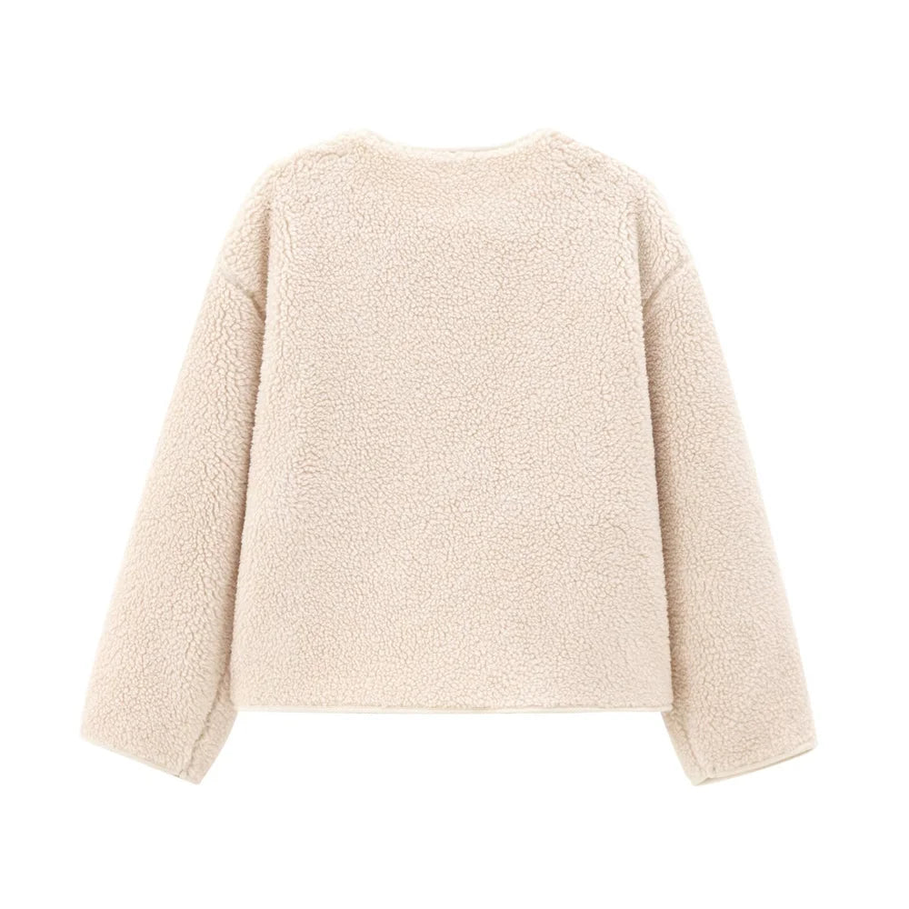 Vellavia Cosette – Teddy Fleece Snap Jacket