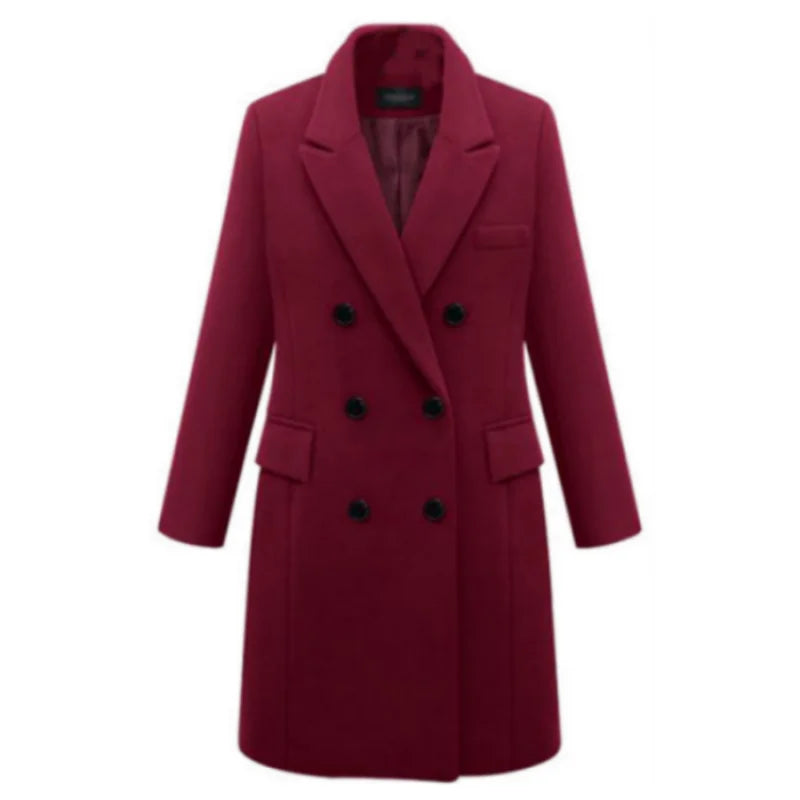 Vellavia Margaux Wool-Blend Long Coa