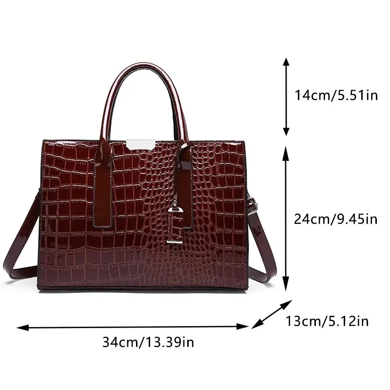 Vellavia Victoria™ Croc-Embossed ToteBag