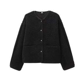 Vellavia Cosette – Teddy Fleece Snap Jacket