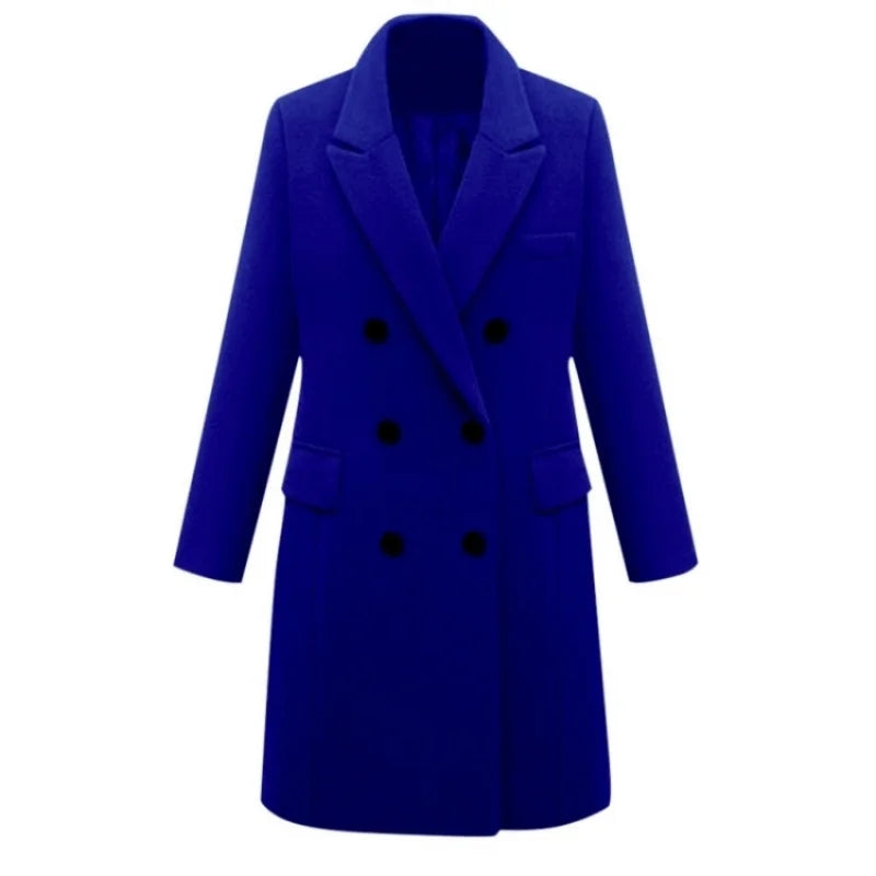 Vellavia Margaux Wool-Blend Long Coa