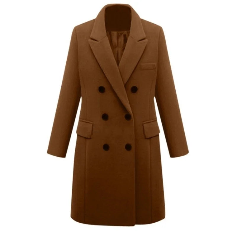 Vellavia Margaux Wool-Blend Long Coa