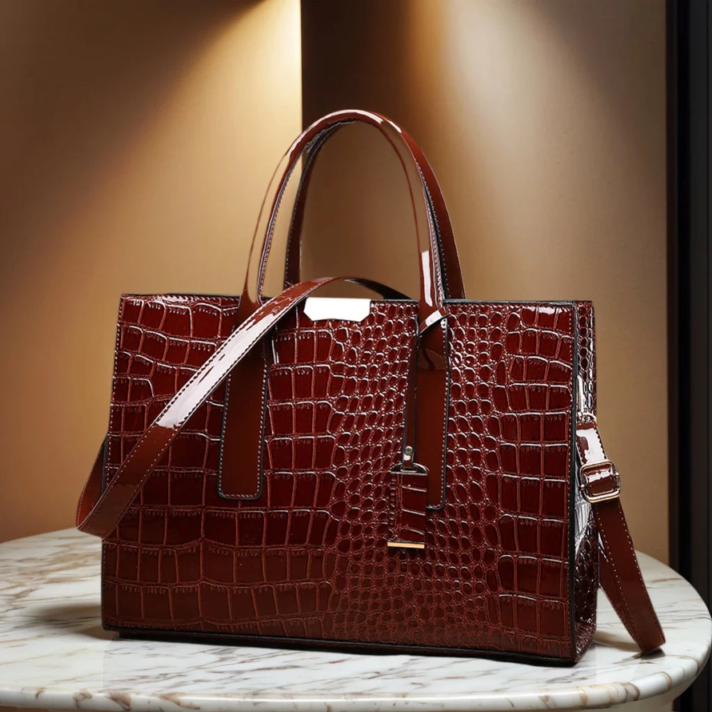 Vellavia Victoria™ Croc-Embossed ToteBag