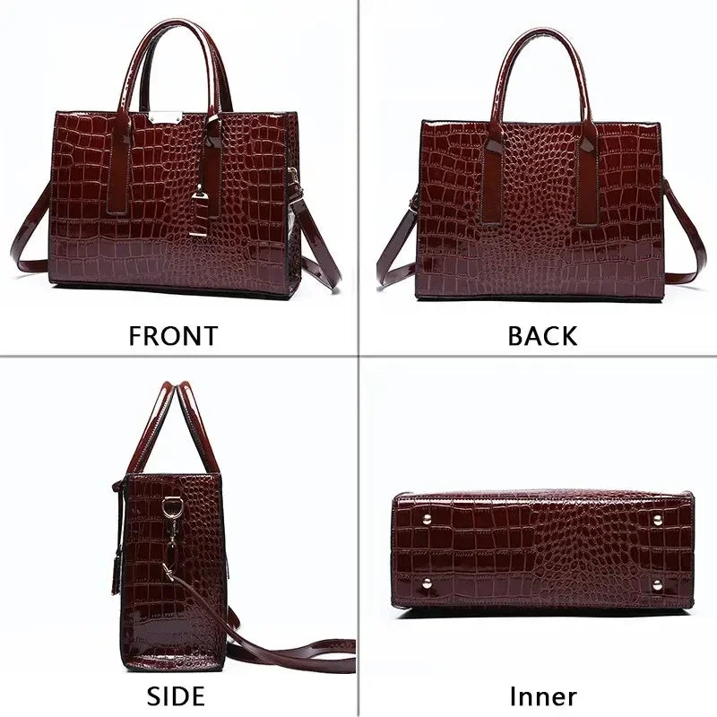 Vellavia Victoria™ Croc-Embossed ToteBag